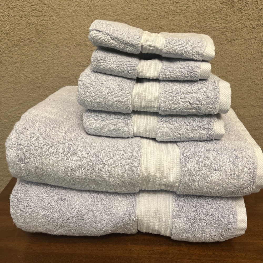 Calvin Klein Light Purple 6-piece Towel Set (2 Bath, 2 Hand, 2 Wash) Cotton